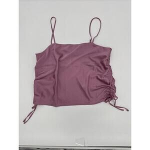 Pink Rose Women's Tank Top Shirt Size Large Pink Cinch Size Adjustable Straps